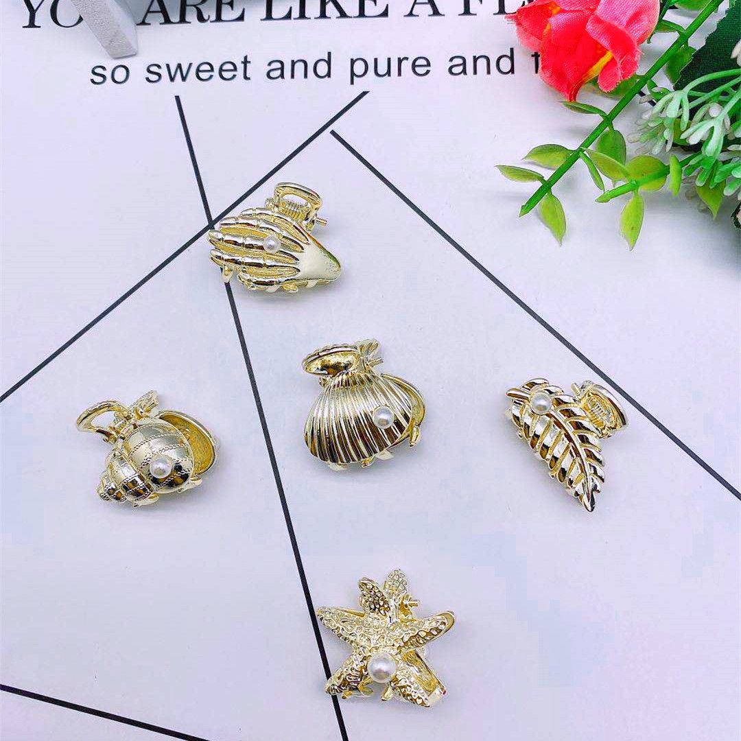 Yiwu Selection small gold grab clip fine grab clip web celebrity hair grab clip hair accessories small grab clip hair clip thumbnail