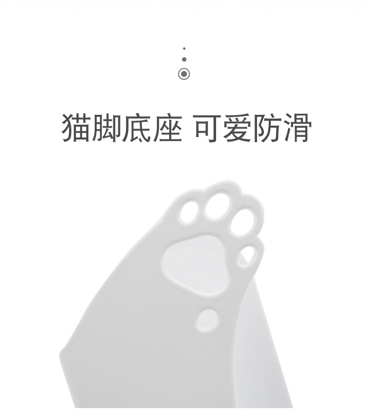 Cat products manufacturers direct sales of non-slip neck protection cat ears plastic cat double bowl transparent tilt durable cat food bowl Specification drawing
