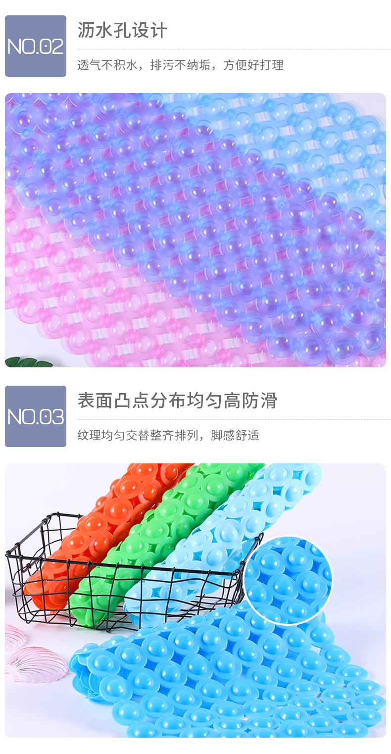 厂家直销新潮防滑疏水地垫 可来样定制舒适触感无异味脚垫门垫详情图5