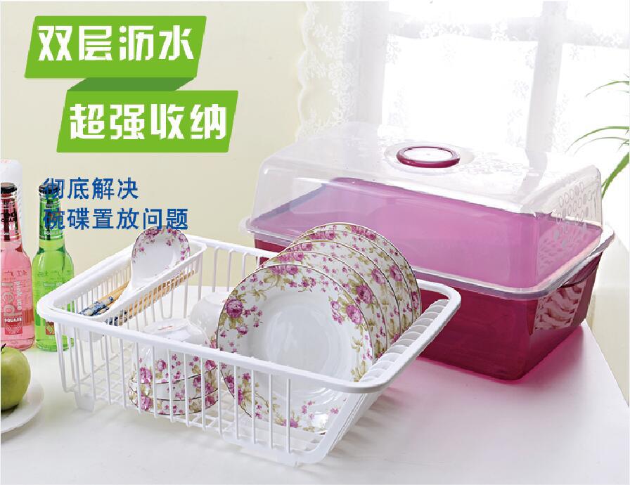 The kitchen is equipped with a covered bowl rack, a draining rack, a plastic dish rack, a multi-functional rack, a storage rack, a water filter, and a storage rack for chopsticks, bowls and tableware. 6573 details Picture