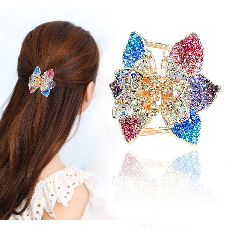 Yiwu Selection alloy hairpin crystal rhinestone claw clip jewelry
