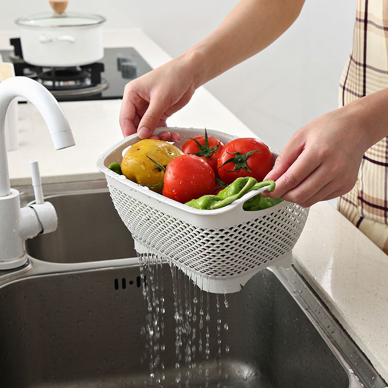 Wicker plastic storage basket, fruit basket, kitchen storage, office storage basket 091, medium size 091 Specification drawing