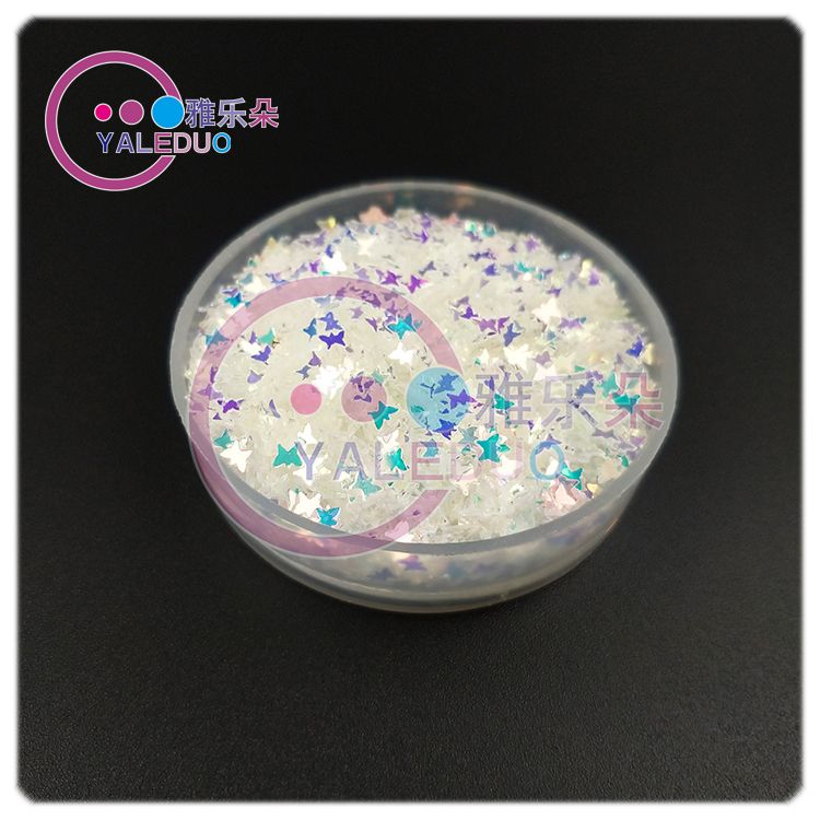 3mm golden light sequins, small butterfly sequins, nail sequins, DIY art decorations, eye makeup, irregular-shaped glitter stickers Specification image