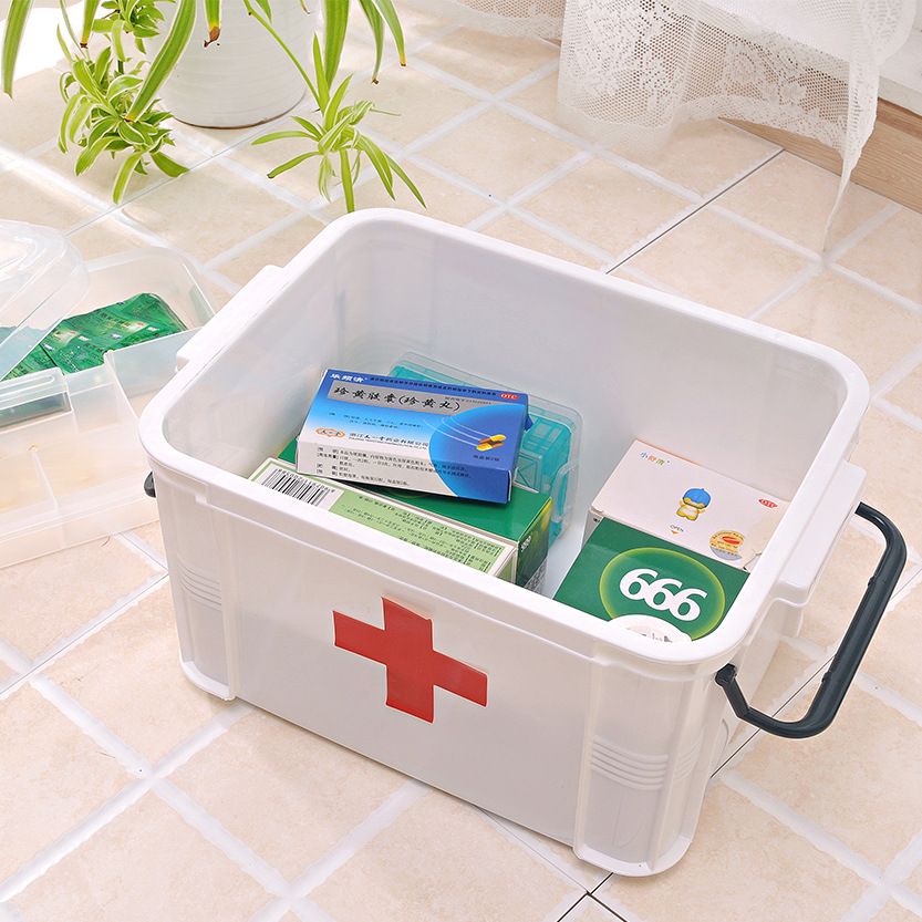 Plastic medicine box, family extra-large storage box, household storage medicine box 036 details Picture