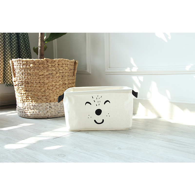 义乌好货 谷子麦子卡通表情中号方盒桌面收纳盒衣柜收纳方盒详情图2