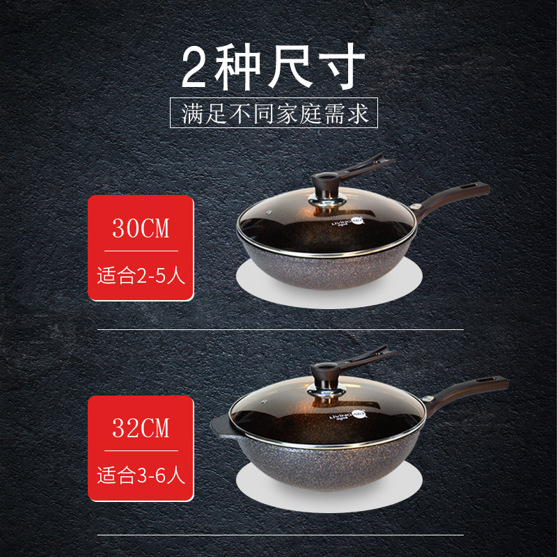 Livingart Korean tourmaline Non-stick Pan, 30cm color box detail image 1