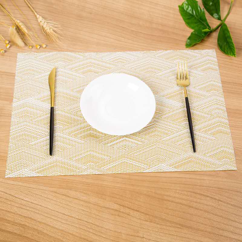 New Japanese-style European-style woven jacquard Western placemats with heat insulation and anti-slip features undefined
