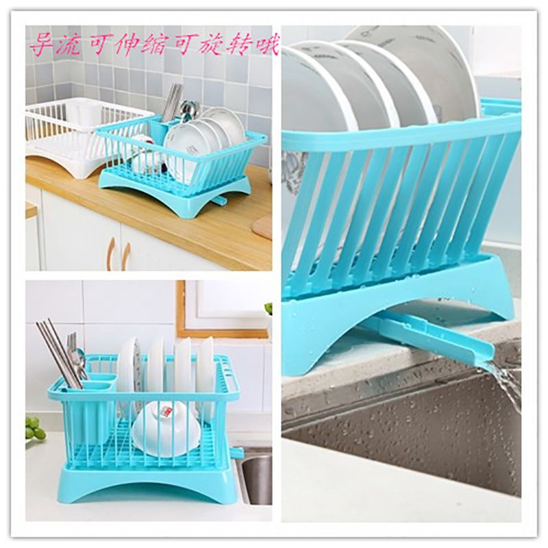 Kitchen bowl rack, draining rack, plastic bowl and plate rack, multi-functional rack, storage rack, water filter, tableware storage rack 6562 small size Application Scenario