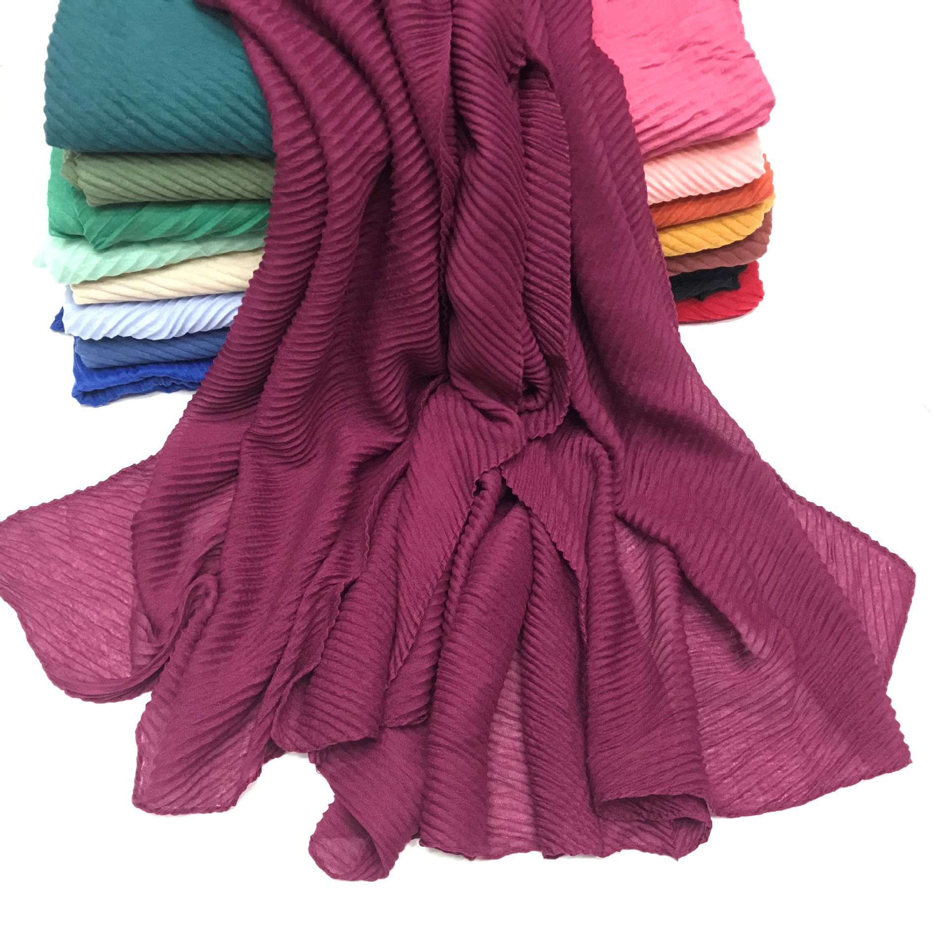2020 Douyin Creased Scarves for women summer sunshade tourism scarves