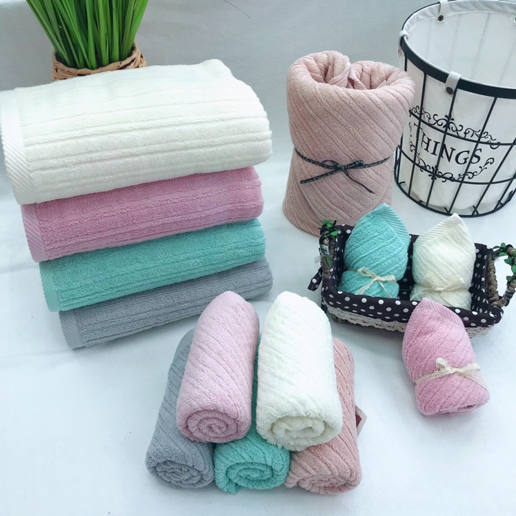 QINGCHEN morning stripe super soft cotton towel thumbnail