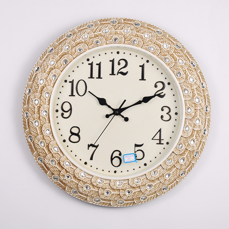 义乌好货 欧式挂钟创意客厅现代个性壁钟豪华艺术高档静音钟表详情图1