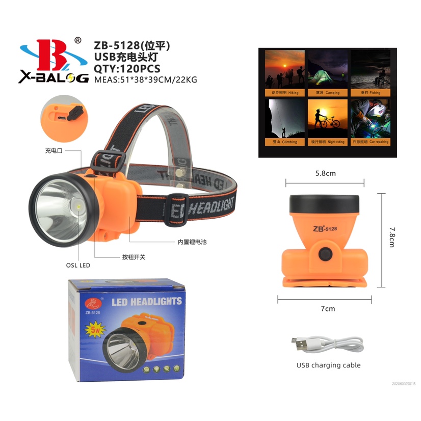 Bl-zb-5128 charged diving headlamp
