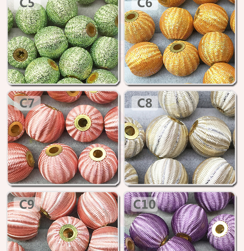 Silk thread wooden beads detail image 5