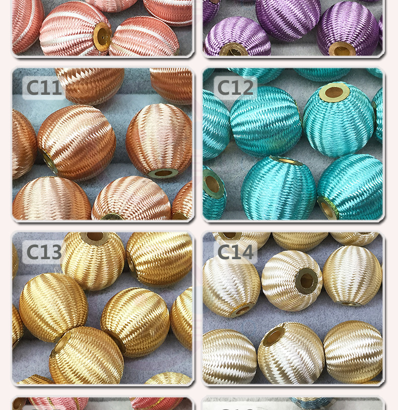 Silk thread wooden beads detail image 6