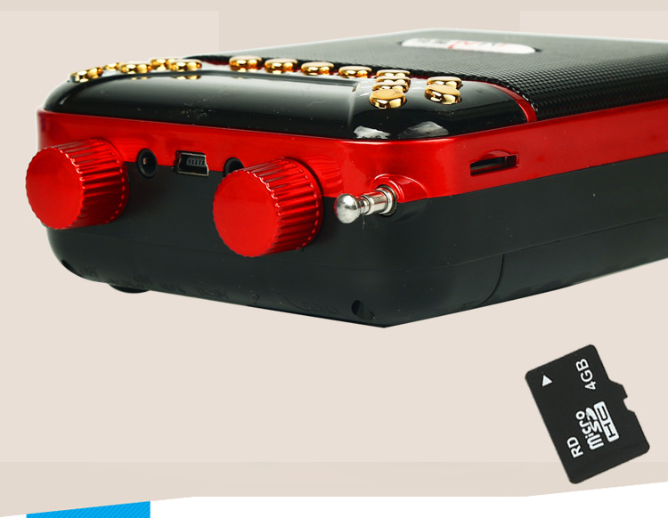 小蜜蜂M07便携式大功率扩音器老年人唱戏机 教师无线教学用收音机详情图8