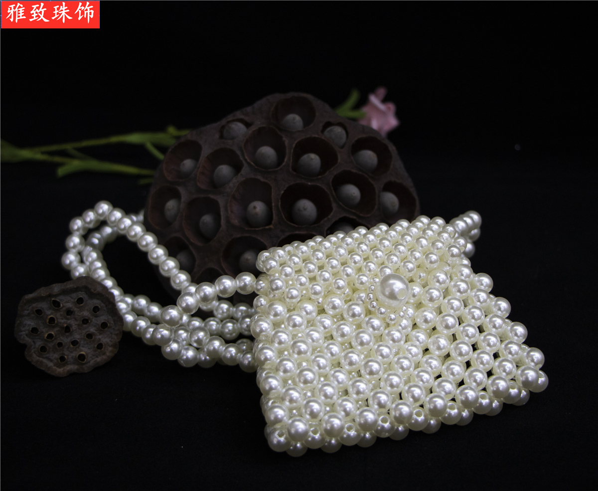 Abs Imitation Pearl Hand Woven Small Dumpling Mouth Red Envelope Personalized Customization Item Picture