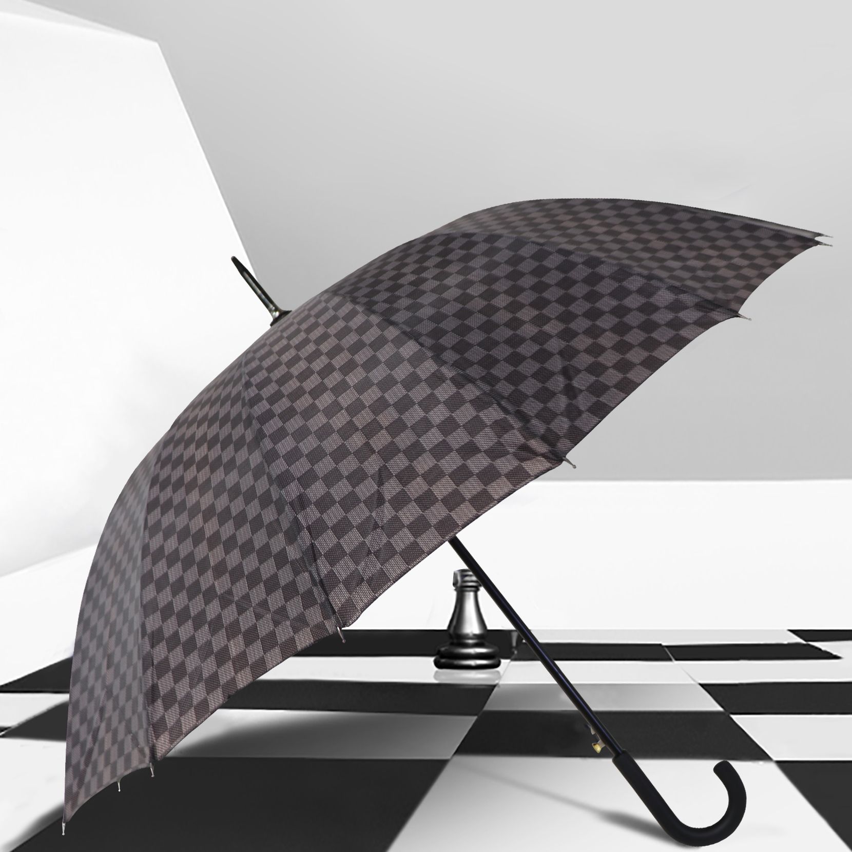 2610G foreign trade wholesale 16-bone umbrella with long handle umbrella checked umbrella