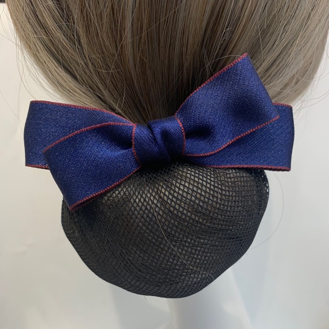 Bowknot hairpin professional head flower nurse hotel bank staff with net flower net hair accessories thumbnail