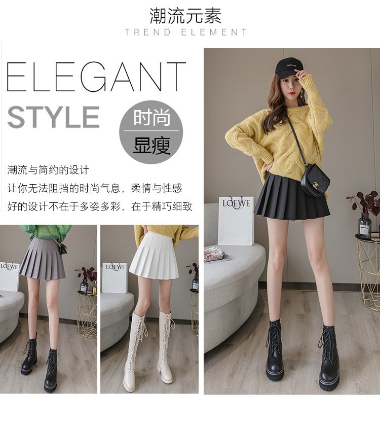 The new summer black pleated skirt, short skirt, high-waisted A-line skirt for women, and the super popular half-length skirt on Instagram for students in the school style detail image 2