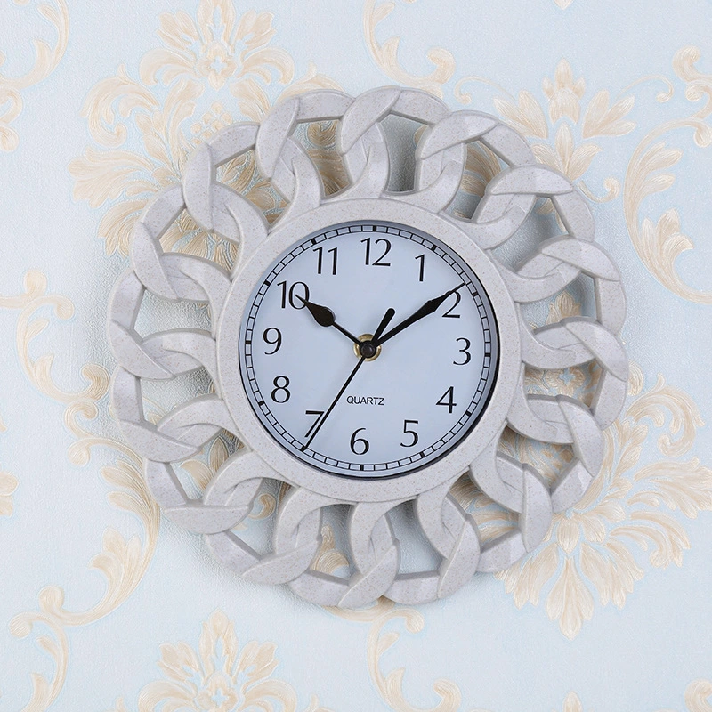 Yiwu Good Goods Creative New high-end wall clock, personalized living room and dining room comfortable, warm, fresh and elegant wall clock detail image 3