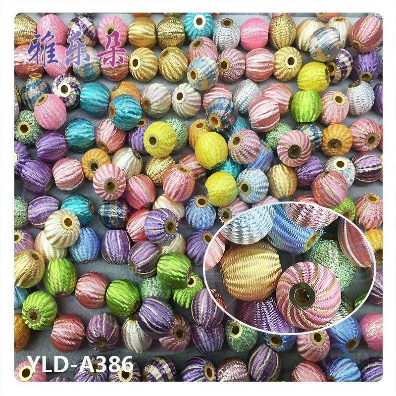 Silk thread wooden beads