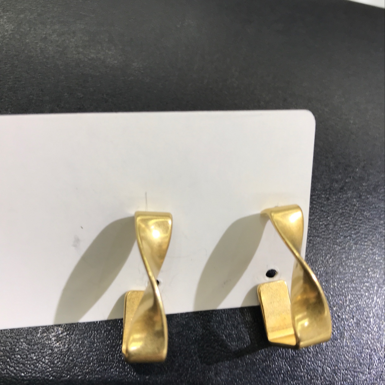 手工DIY铜质扭线耳环耳饰配饰