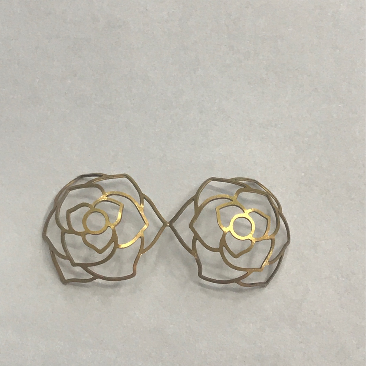 Feite computer chips, eco-friendly brass chips, rose chips, arched two pieces, one-piece package, zircon jewelry accessories, earrings, necklaces, pendants, earrings Specification image