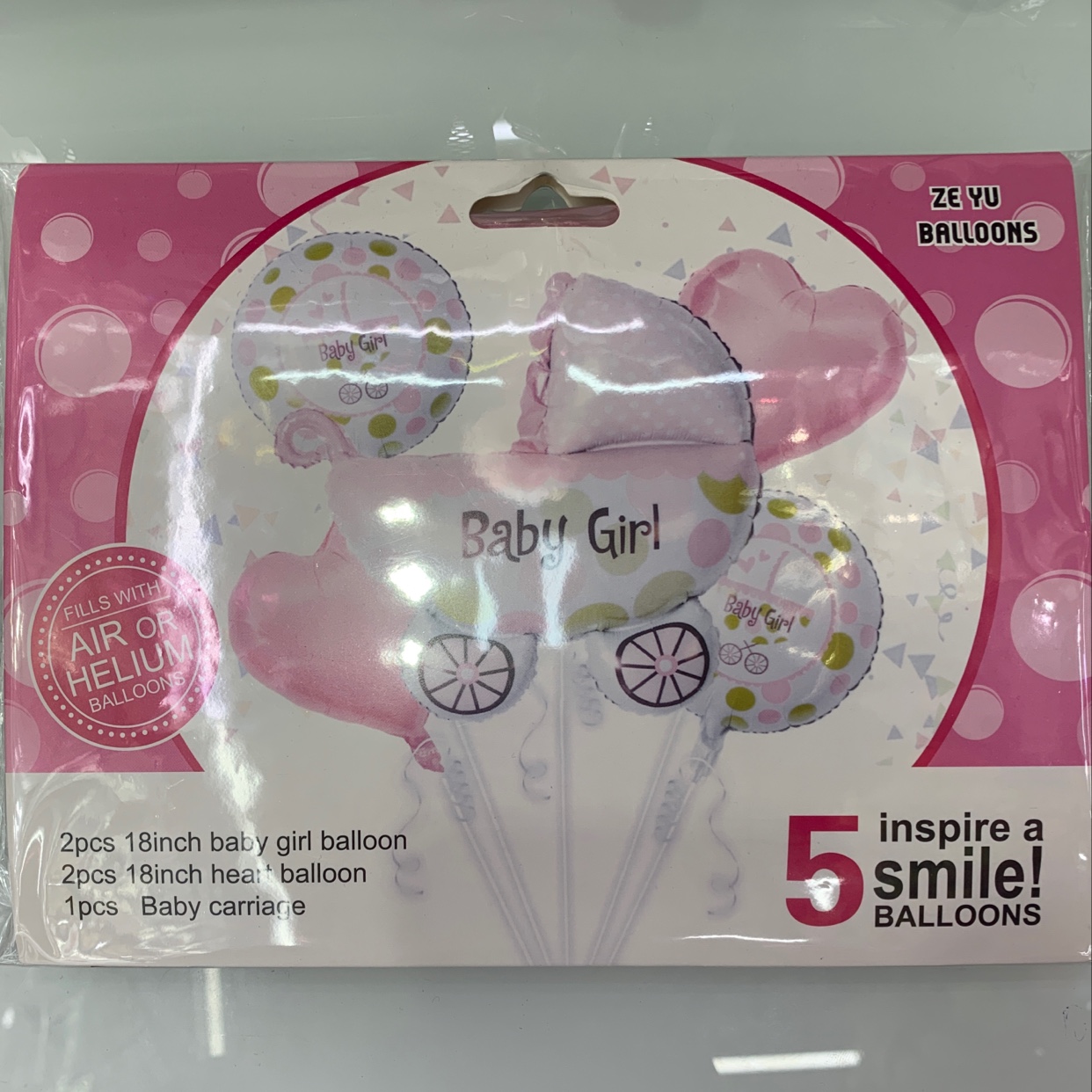 Baby stroller set boy/girl combination balloon party decoration