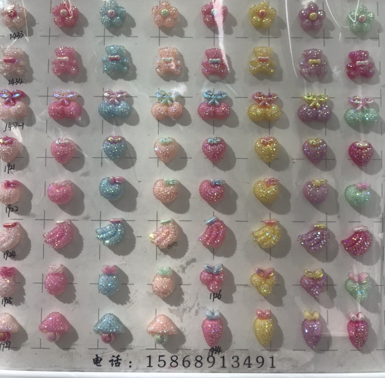 小号满天星镀彩卡通系列ab胶环氧树脂配件