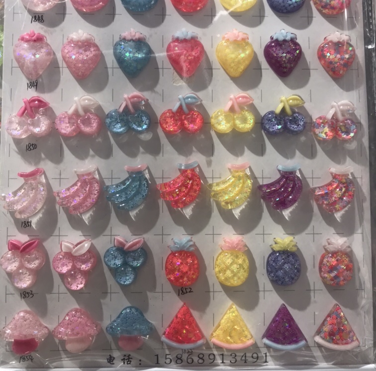 大号光面五星片水果系列ab胶环氧树脂配件