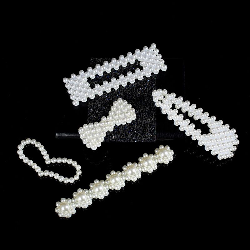 South Korea hot style pearl hairpin east gate pearl one word clip web celebrity hairpin diy accessories manufacturers direct thumbnail