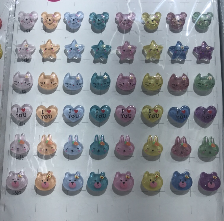Medium size flash printing epoxy resin accessories