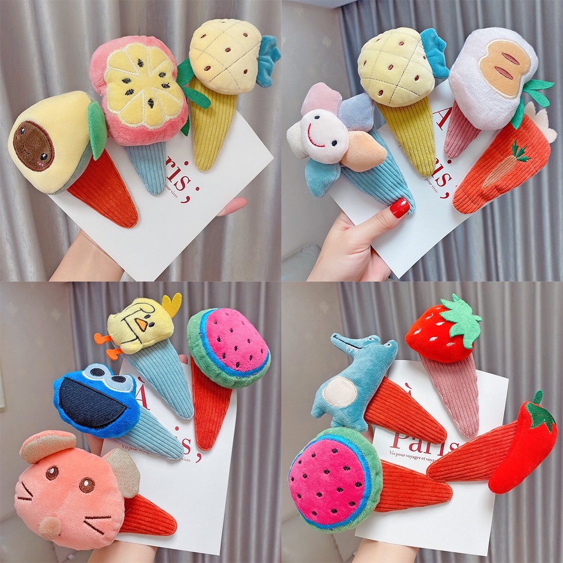 网红洗脸卡通发夹！