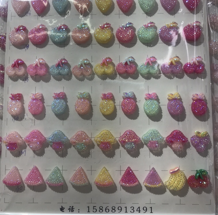 Medium full star color fruit series AB glue epoxy resin accessories thumbnail