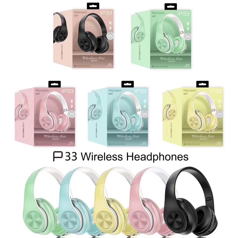 P33 Macarons wear Bluetooth headsets thumbnail