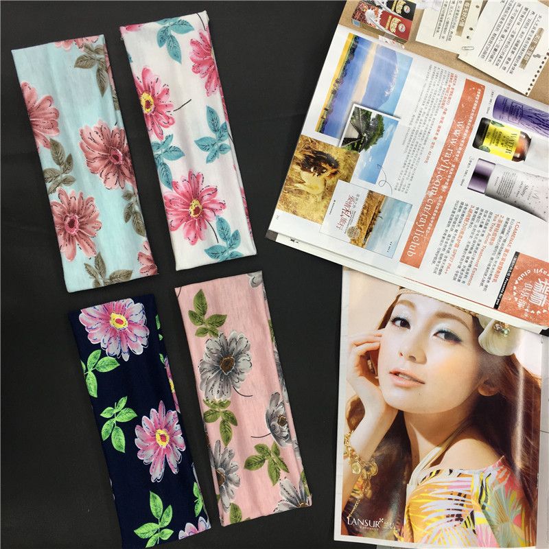 Popular basic printed hair band, face and makeup movement essential goods, quality, can be a single inspection! thumbnail