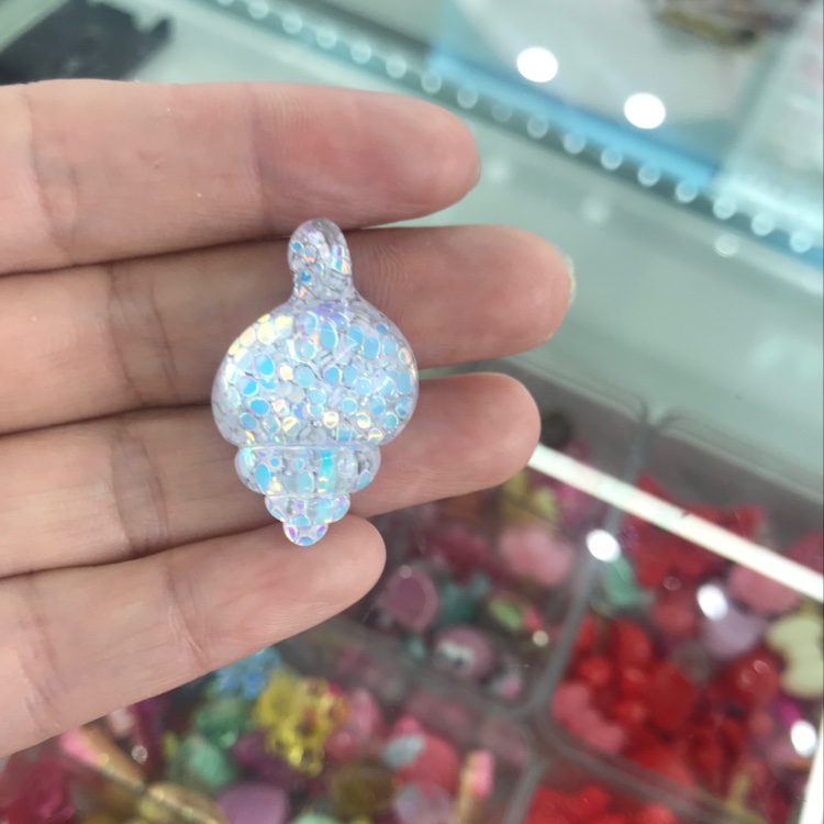 Large-sized glossy glitter sequins Ocean series ab glue epoxy resin accessories details Picture