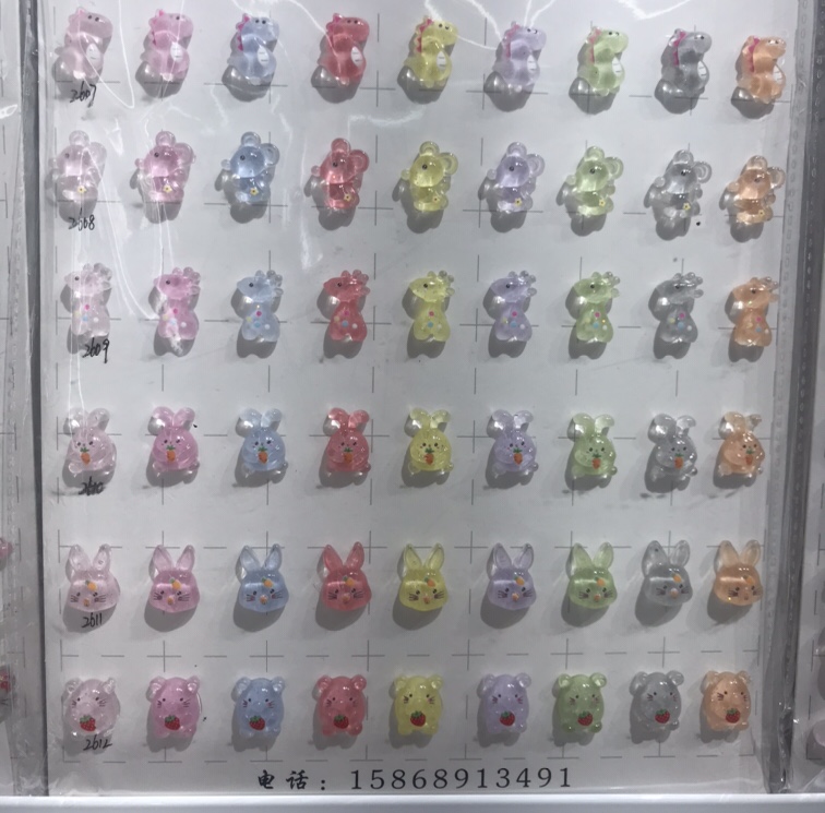 Epoxy resin A B adhesive printing cartoon accessories for small size.