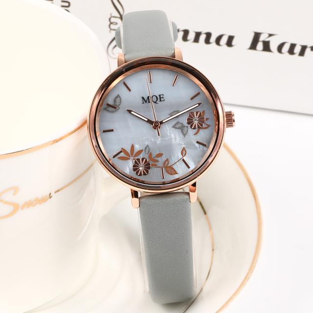 ins Academy Style forest-themed slim strap, compact and elegant ladies' mechanical watch, simple, retro, fashionable, waterproof student and adult watch 2024 New model detail image 1