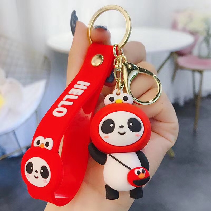 Korean version of cute panda key chain thumbnail