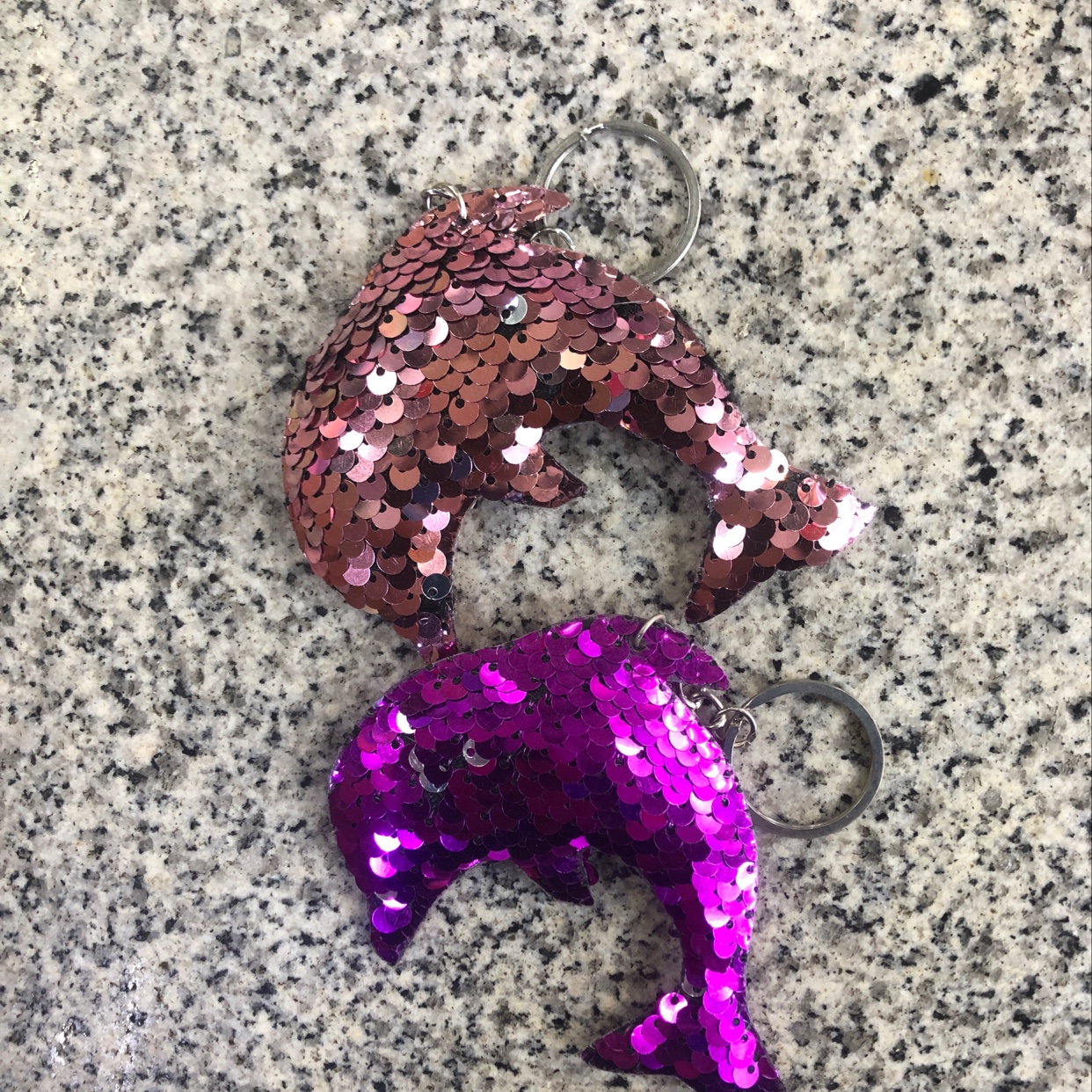 Sequined dolphin key chain bag pendant thumbnail