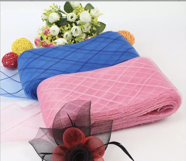 16cm cotton thread/mesh fabric, headflower, hat, wedding dress and other accessories /25 yards thumbnail
