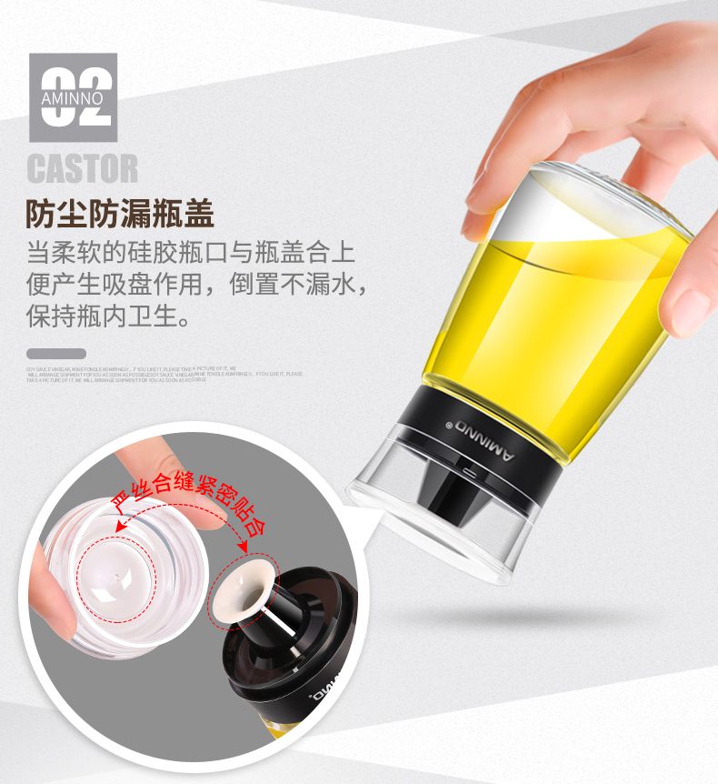 The Emino Kitchenware Creative Seasoning Jar Set is a cross-border best-selling seasoning box detail image 6