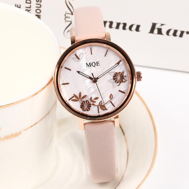 ins Academy Style forest-themed slim strap, compact and elegant ladies' mechanical watch, simple, retro, fashionable, waterproof student and adult watch 2024 New model detail image 2