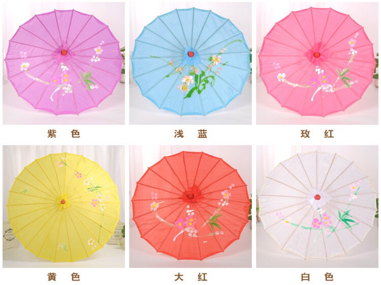 包邮绸布伞印花伞舞蹈演出伞旗袍走秀伞古典吊顶装饰伞拍照道具伞产品图