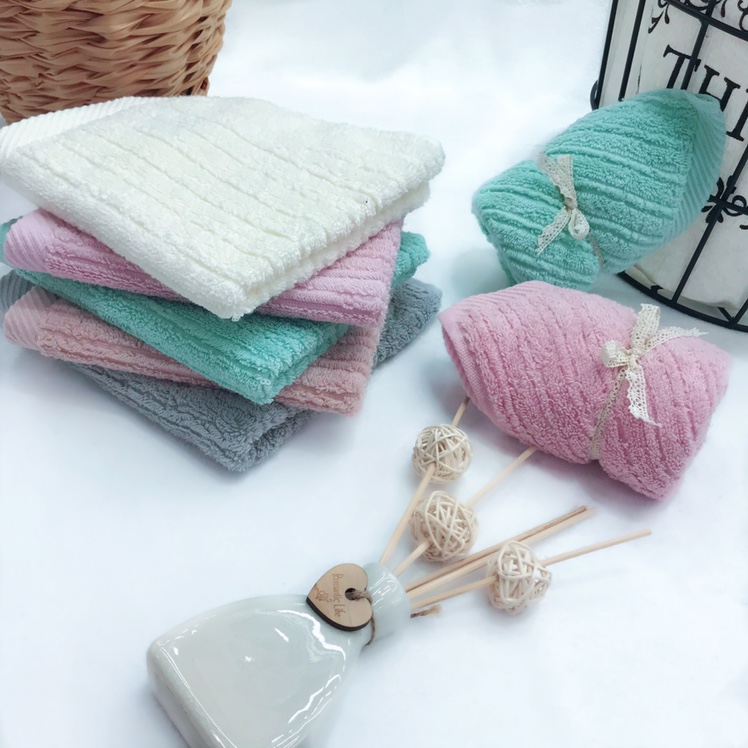 QINGCHEN morning stripe super soft cotton square towel thumbnail