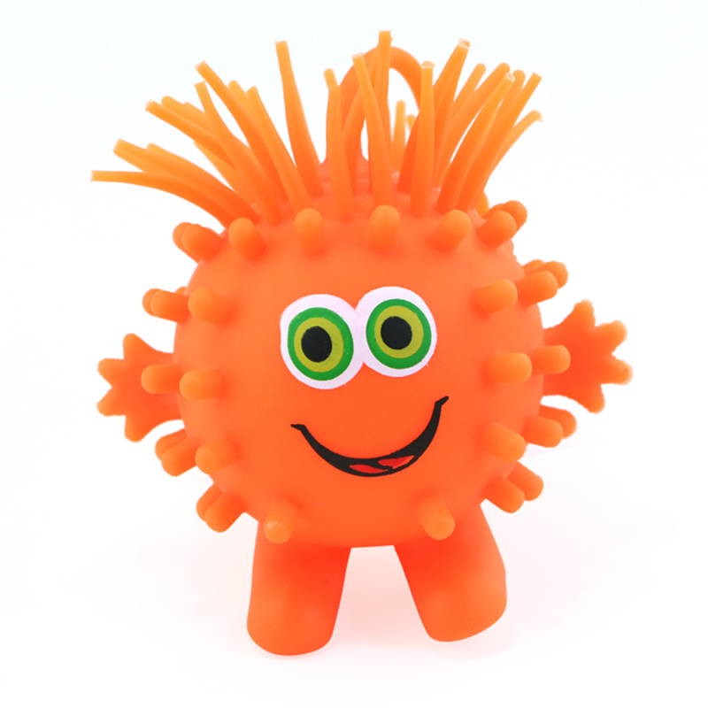 新款小菠萝 闪光玩具 厂家tpr  软胶闪光球 儿童地摊热销产品详情图8