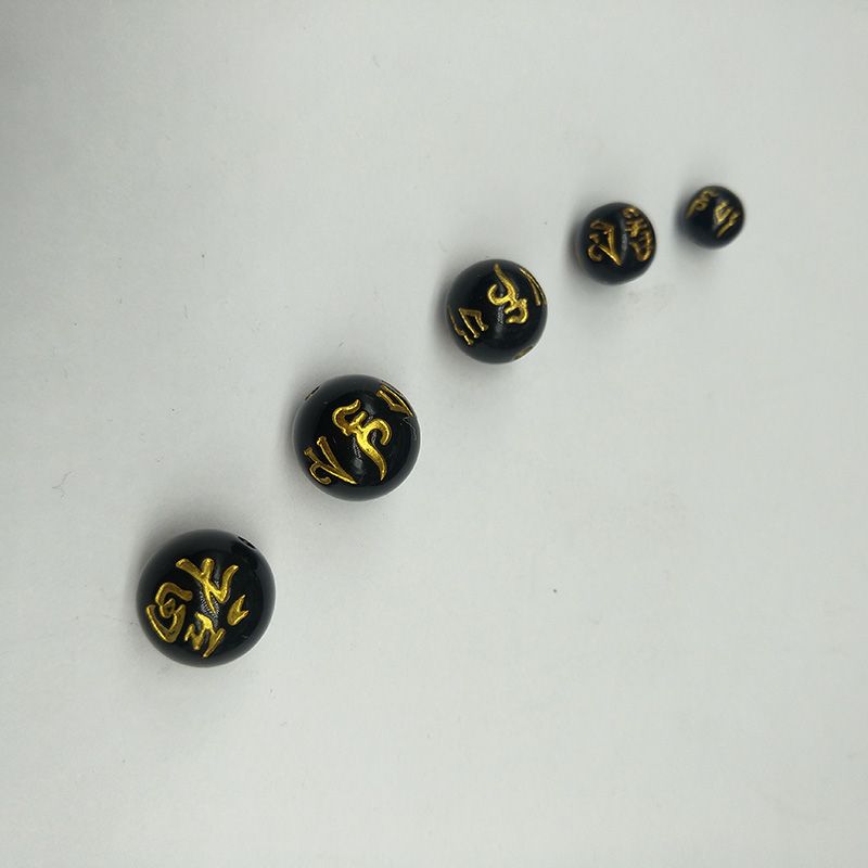 PI xiu accessories of DIY black bile stone beads