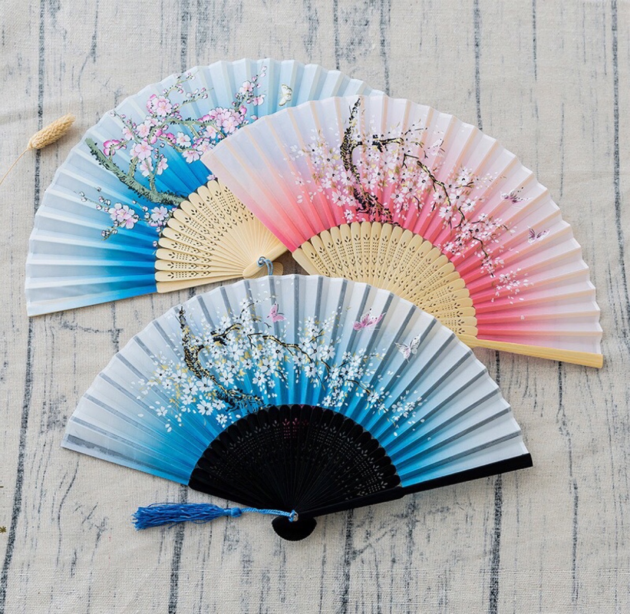 扇子折扇中国风舞蹈扇女夏季折叠扇古装儿童小复古布古典古风折扇细节图