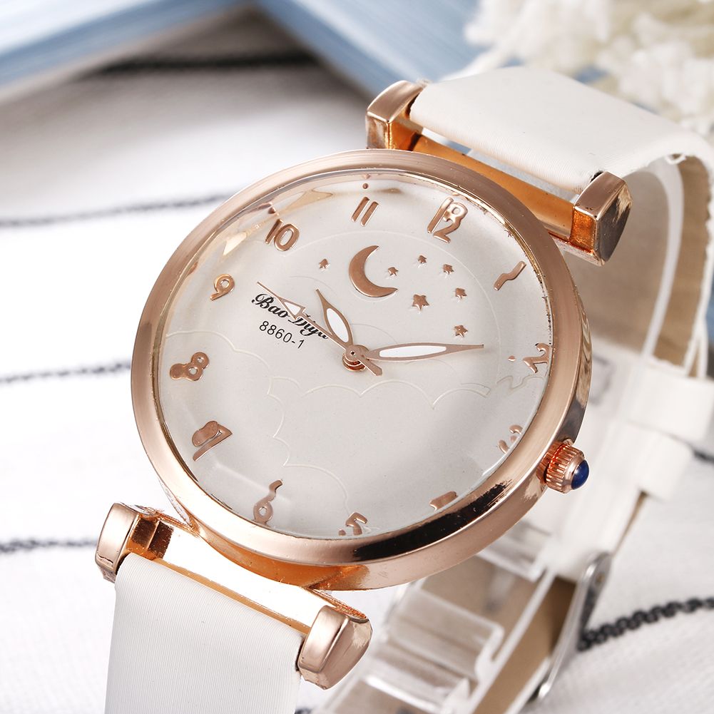 Star Moon Watch Personality Simple Starry Quartz Watch Specification drawing